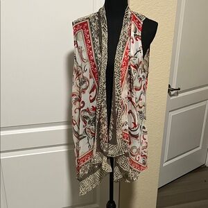 Elegant Multicolor Sleeveless Kimono